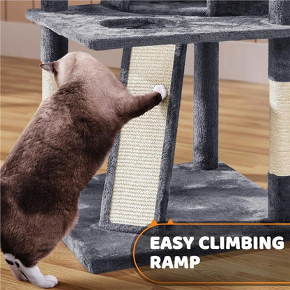Yaheetech 69″ Tall Large Cat Tree, Big Cat House, Plush Cat Tower with Condos, Platforms, Scratching Board, Scratching Posts, Multilevel Cat Tree for Kittens and Cats