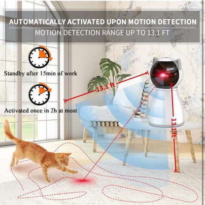 Laser Cat Toys for Indoor Cats,The 4Th Generation Real Random Trajectory Motion Activated Rechargeable Automatic Cat Laser Toy,Interactive Cat Toys for Bored Indoor Adult Cats/Kittens/Dogs