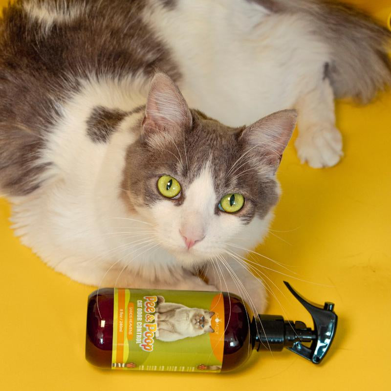 Pee & Poo Cat Odor Eliminator Spray - Clean & Natural - 8Oz(230Ml)
