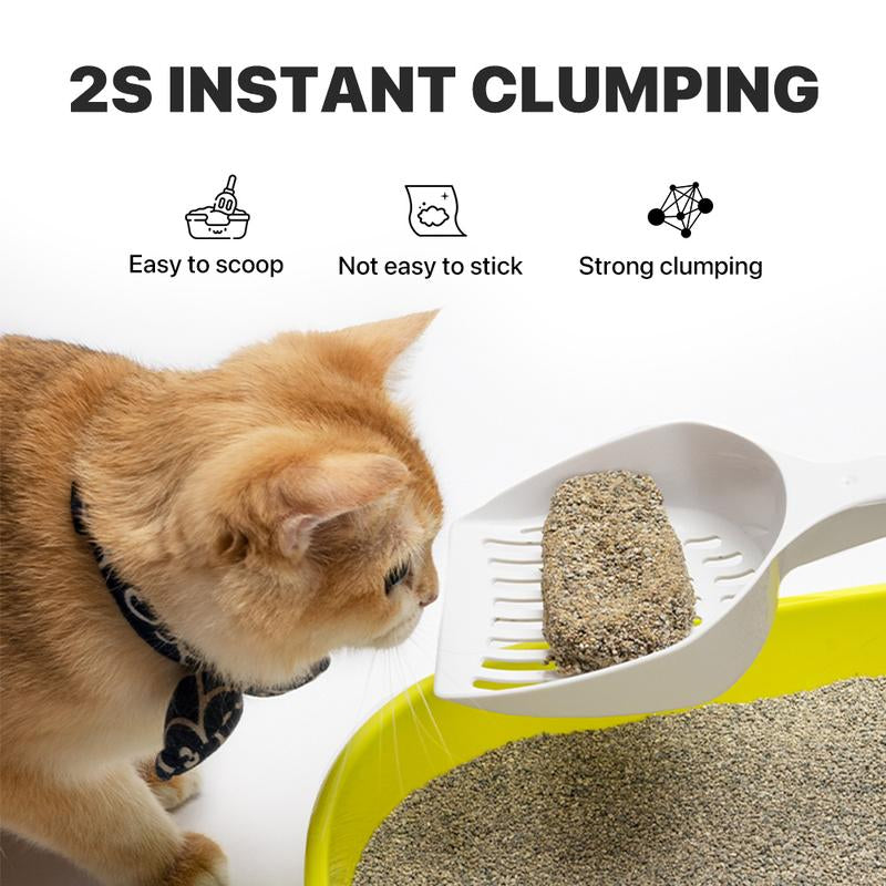 Neakasa Mineral Cat Litter 17.6Lbs / 8Kg - Natural Ingredients, Quick Clumping, Dust Free & Odor Control & Easy Scooping