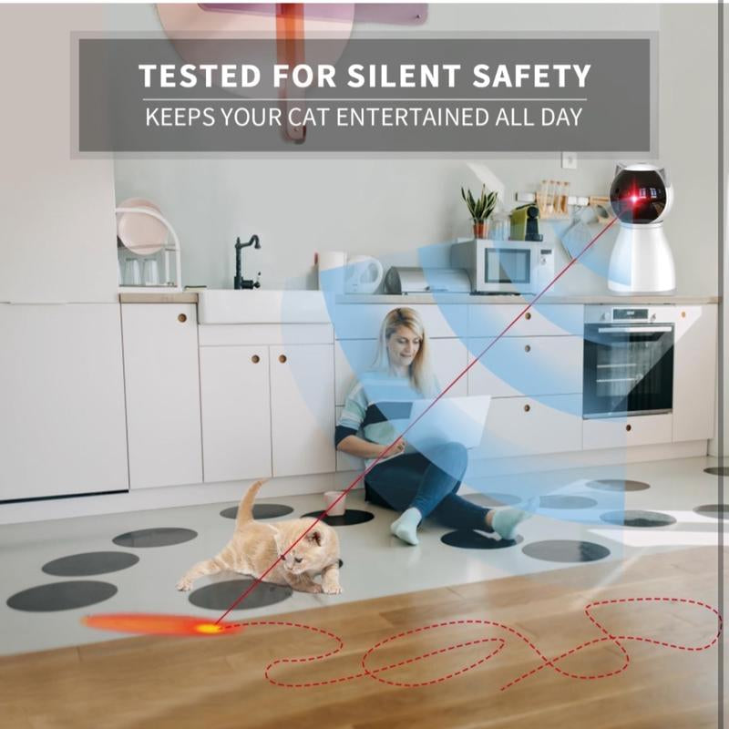Laser Cat Toys for Indoor Cats,The 4Th Generation Real Random Trajectory Motion Activated Rechargeable Automatic Cat Laser Toy,Interactive Cat Toys for Bored Indoor Adult Cats/Kittens/Dogs