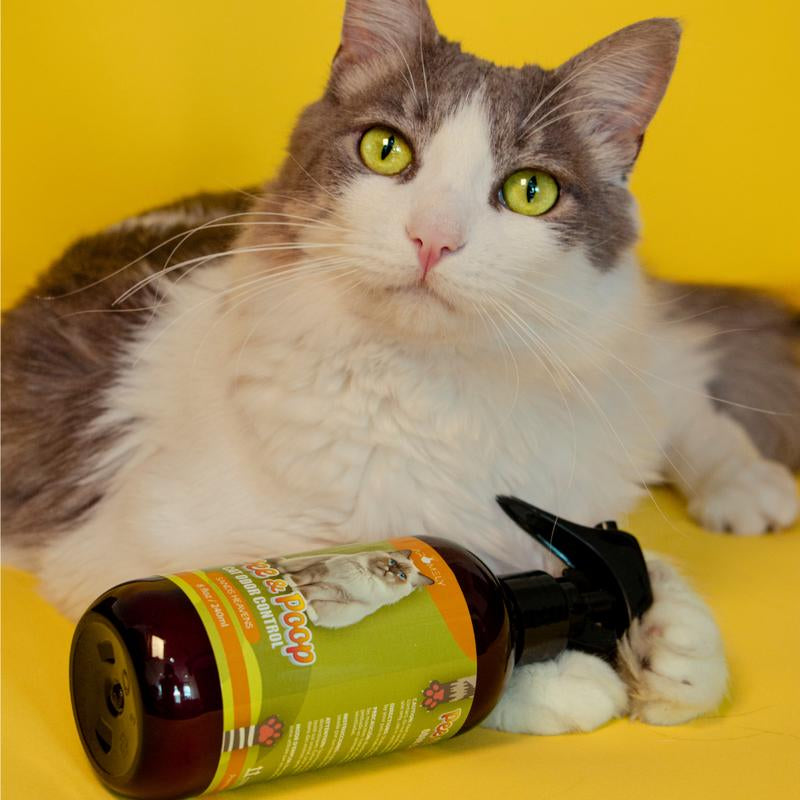 Pee & Poo Cat Odor Eliminator Spray - Clean & Natural - 8Oz(230Ml)
