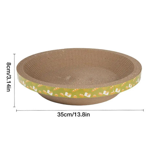 Cardboard Cat Scratcher Durable Bowl-Shaped High-Density Cat Scratch Pad for Indoor Cats Indoor Cat Furniture Scratch Post