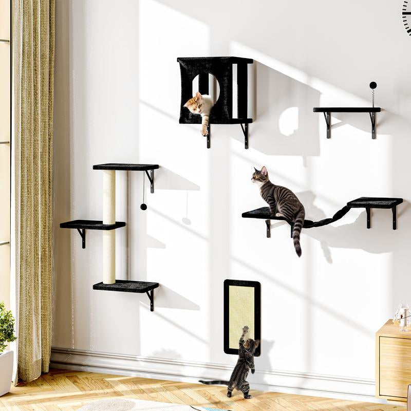 [Springtok] 5Pcs Wall Mountain Cat Shelves,Cat Condo,Cat Bed, Cat Tree
