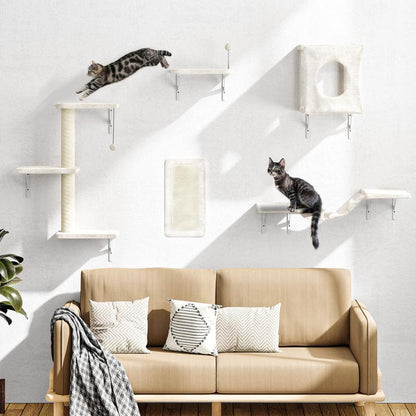 [Springtok] 5Pcs Wall Mountain Cat Shelves,Cat Condo,Cat Bed, Cat Tree