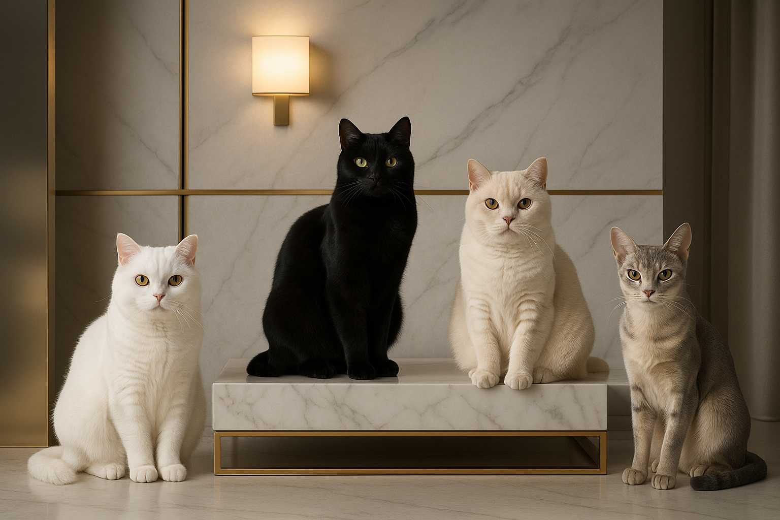 fotos de gatos que sean modernos y de lux